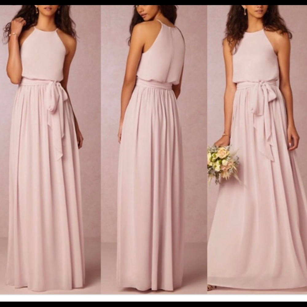 Alana dress: palest pink from BHLDN Anthropologie